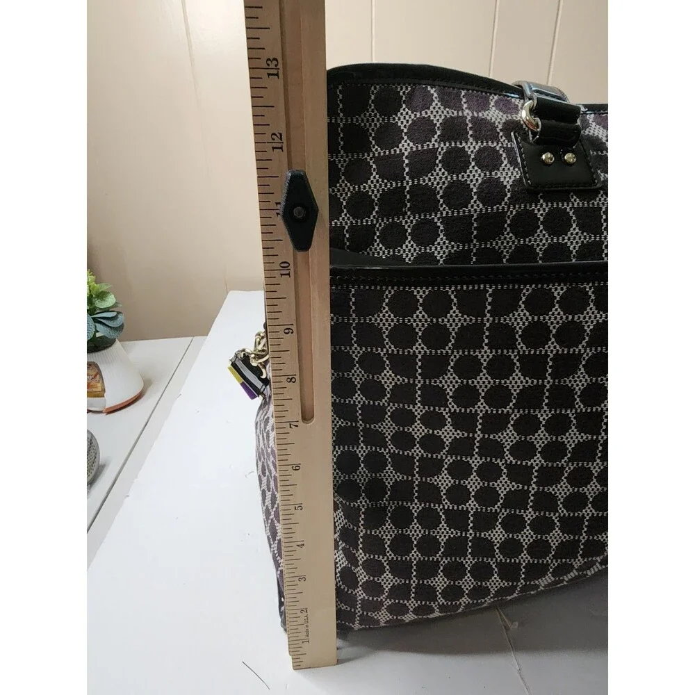Kate Spade Travel Weekender Duffle Bag Large Brown And Purple Read Description
